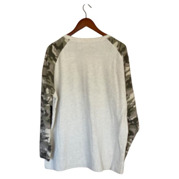 Virginia Tech Hokies Beige Tan Camo L/S T-Shirt Men's Size 2XL NCAA Colosseum - Picture 2 of 8